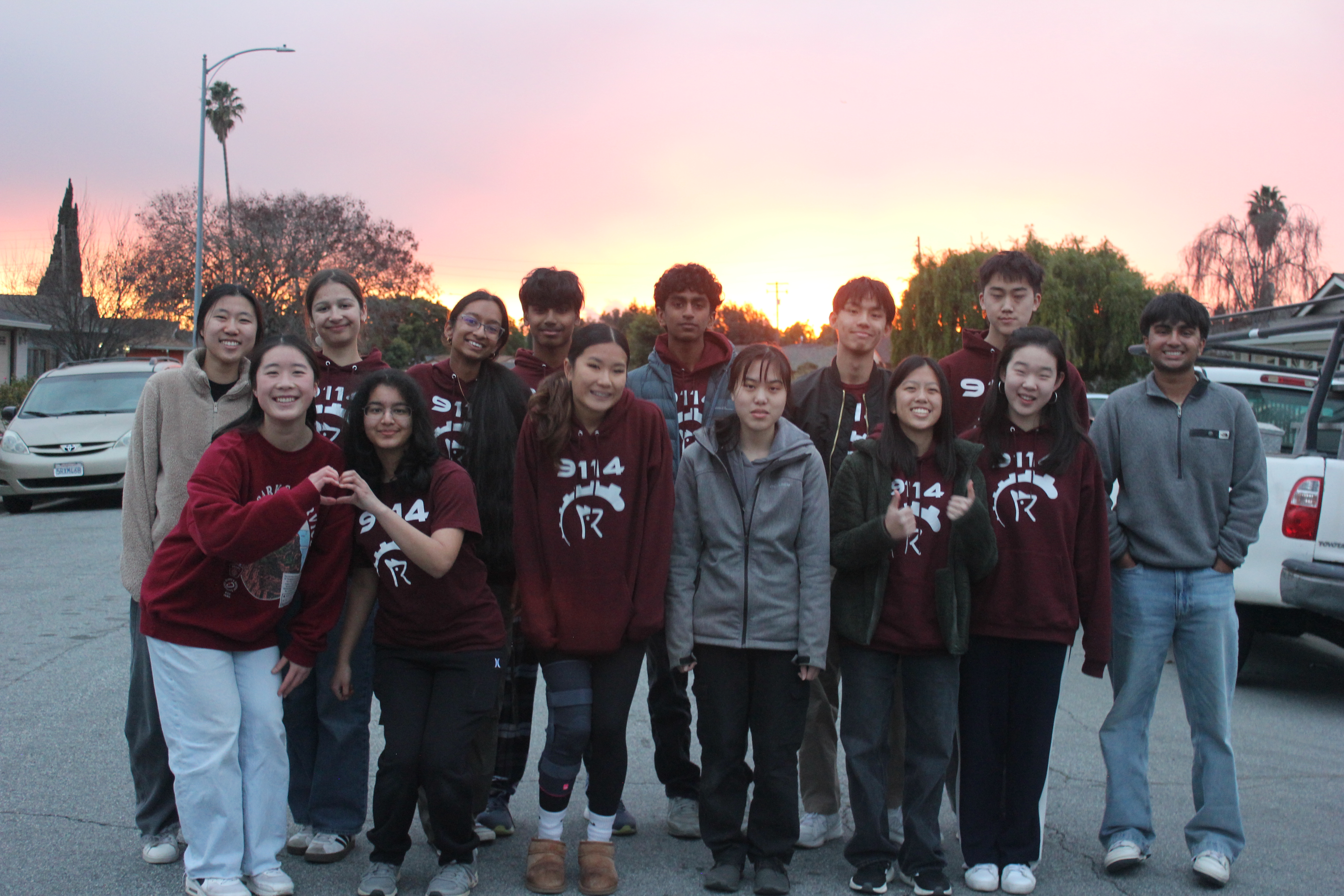 Rotationaries team at sunset